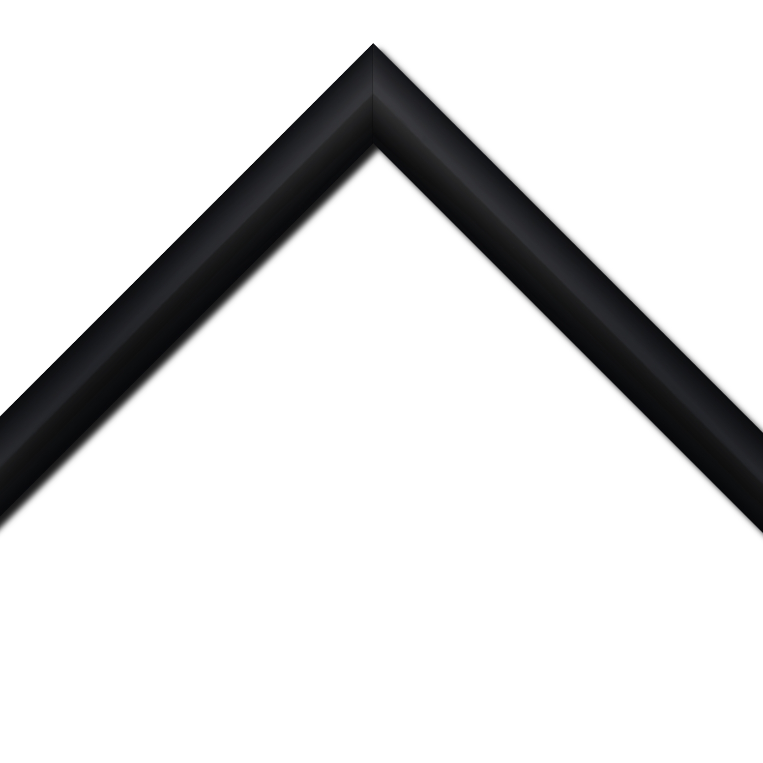 Baguette bois profil arrondi largeur 3.5cm couleur noir laqué