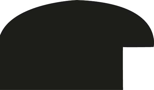 Cadre bois profil arrondi largeur 3.5cm couleur noir laqué - 80x100