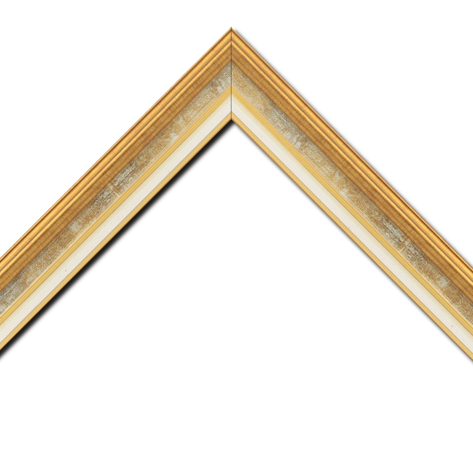 Cadre  bois or gris — 41 x 33