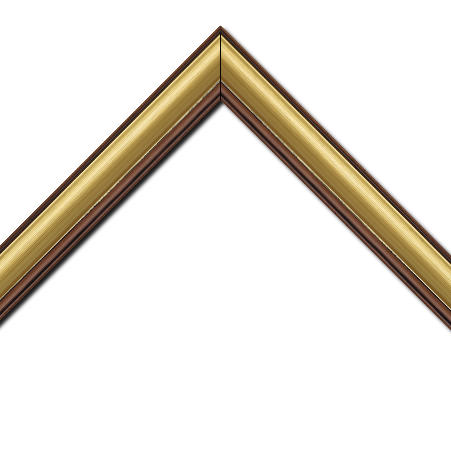 Baguette  bois marron tons bois or — 92 x 73
