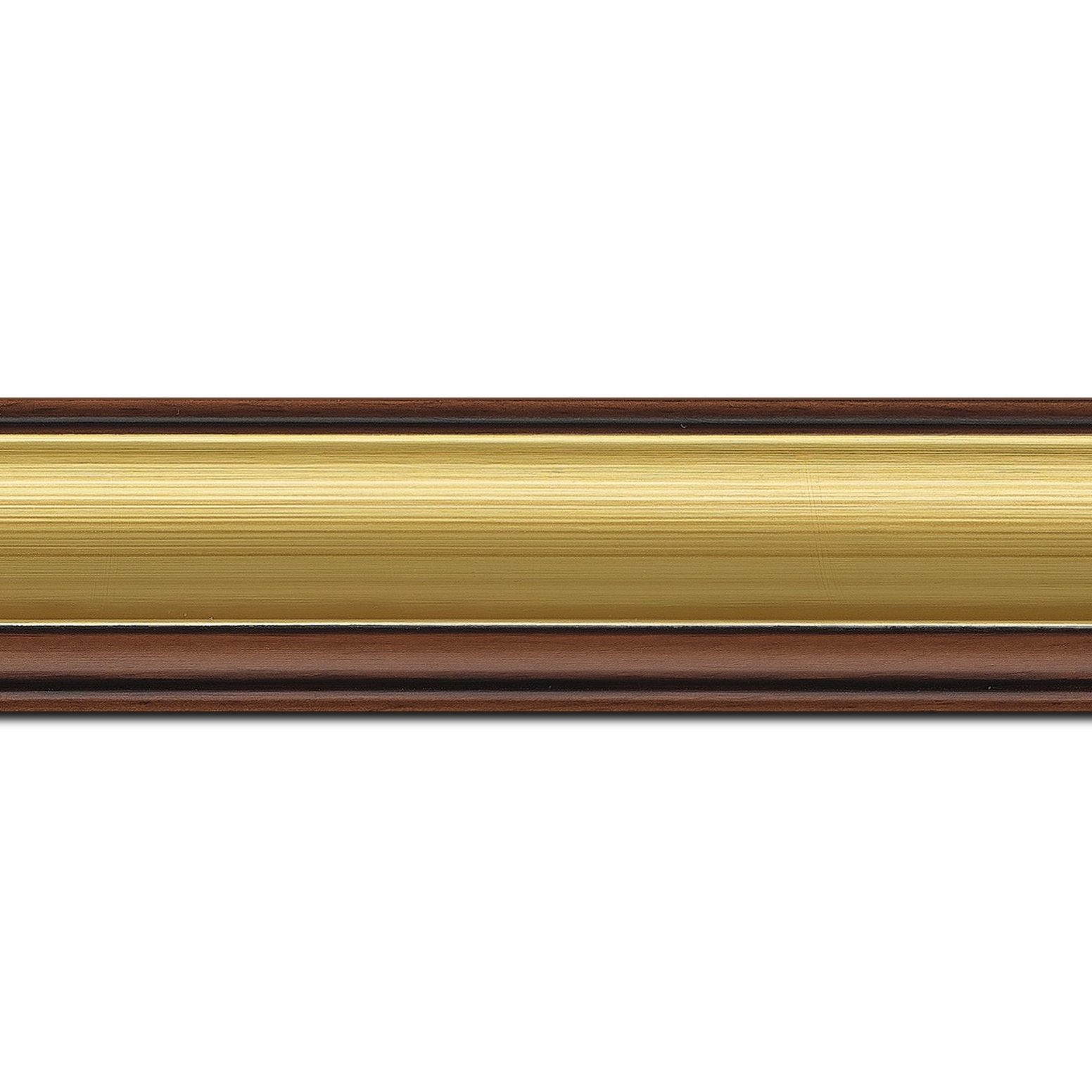 Baguette  bois marron tons bois or — 92 x 73