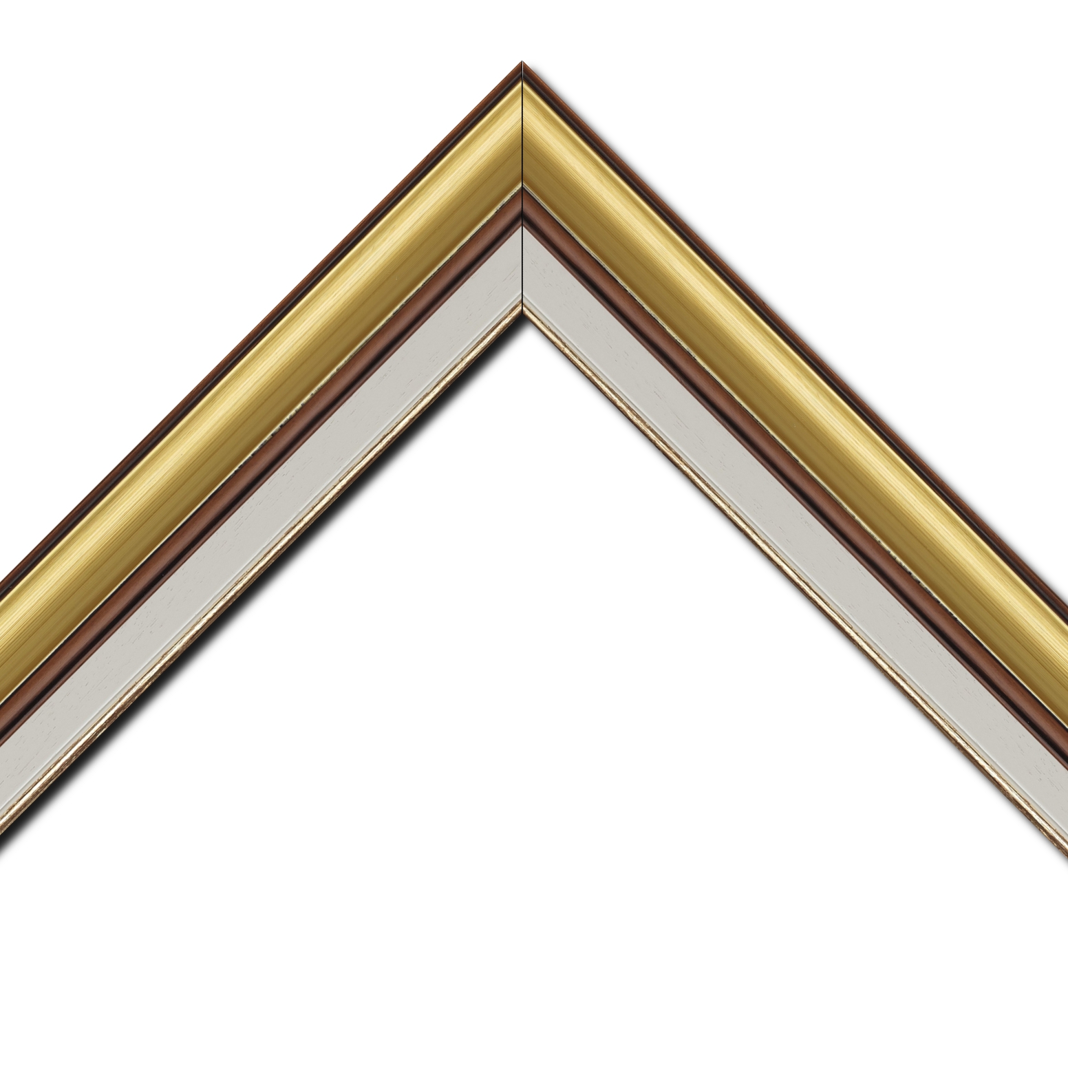 Cadre  pour peinture pour peinture bois marron tons bois or — 46 x 33
