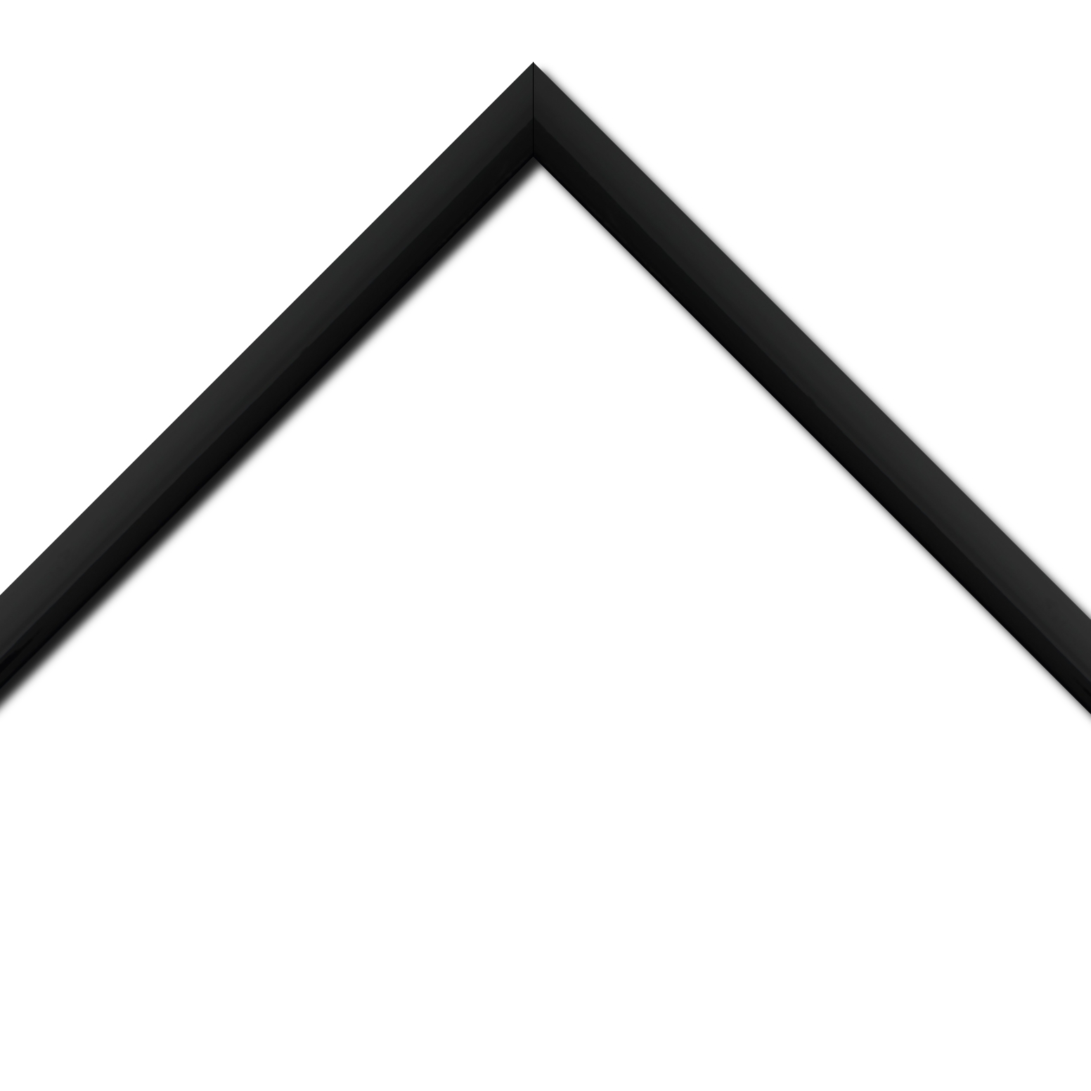 Baguette bois profil méplat largeur 2.3cm couleur noir laqué