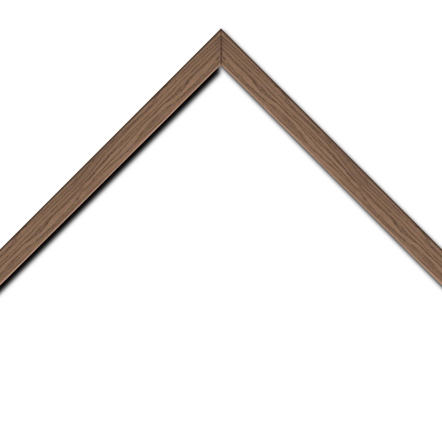 Baguette bois profil plat largeur 2.4cm hauteur 3.4cm plaquage bois véritable haut de gamme noyer