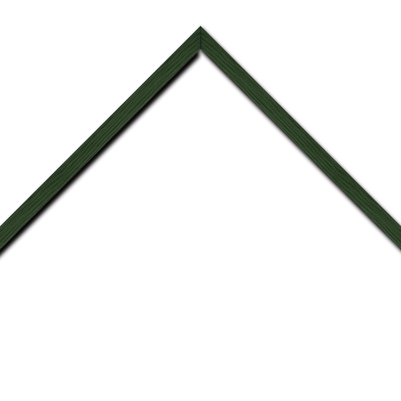 Baguette bois profil plat largeur 1.7cm couleur vert foncé veiné