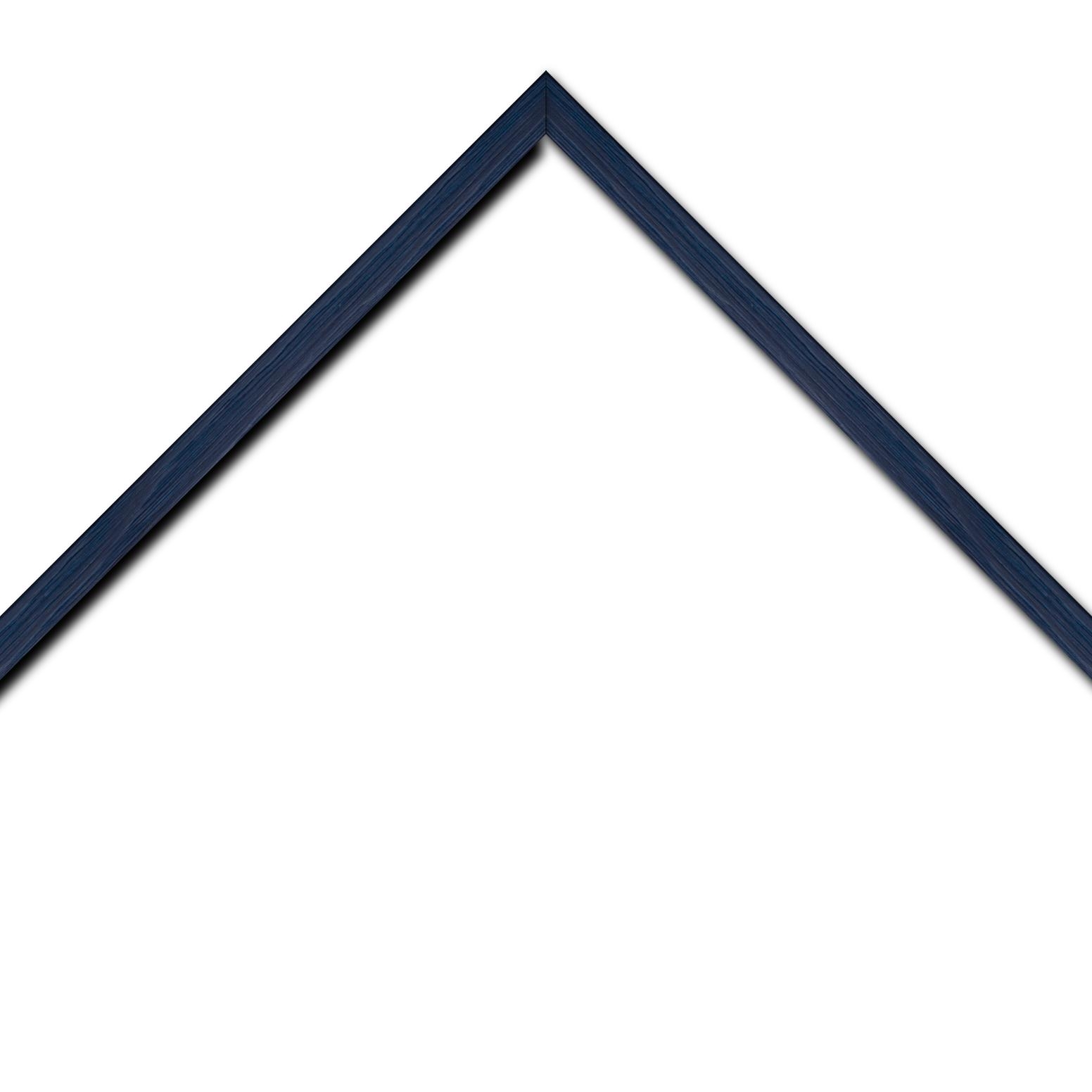 Baguette bois profil plat largeur 1.7cm couleur bleu marine veiné