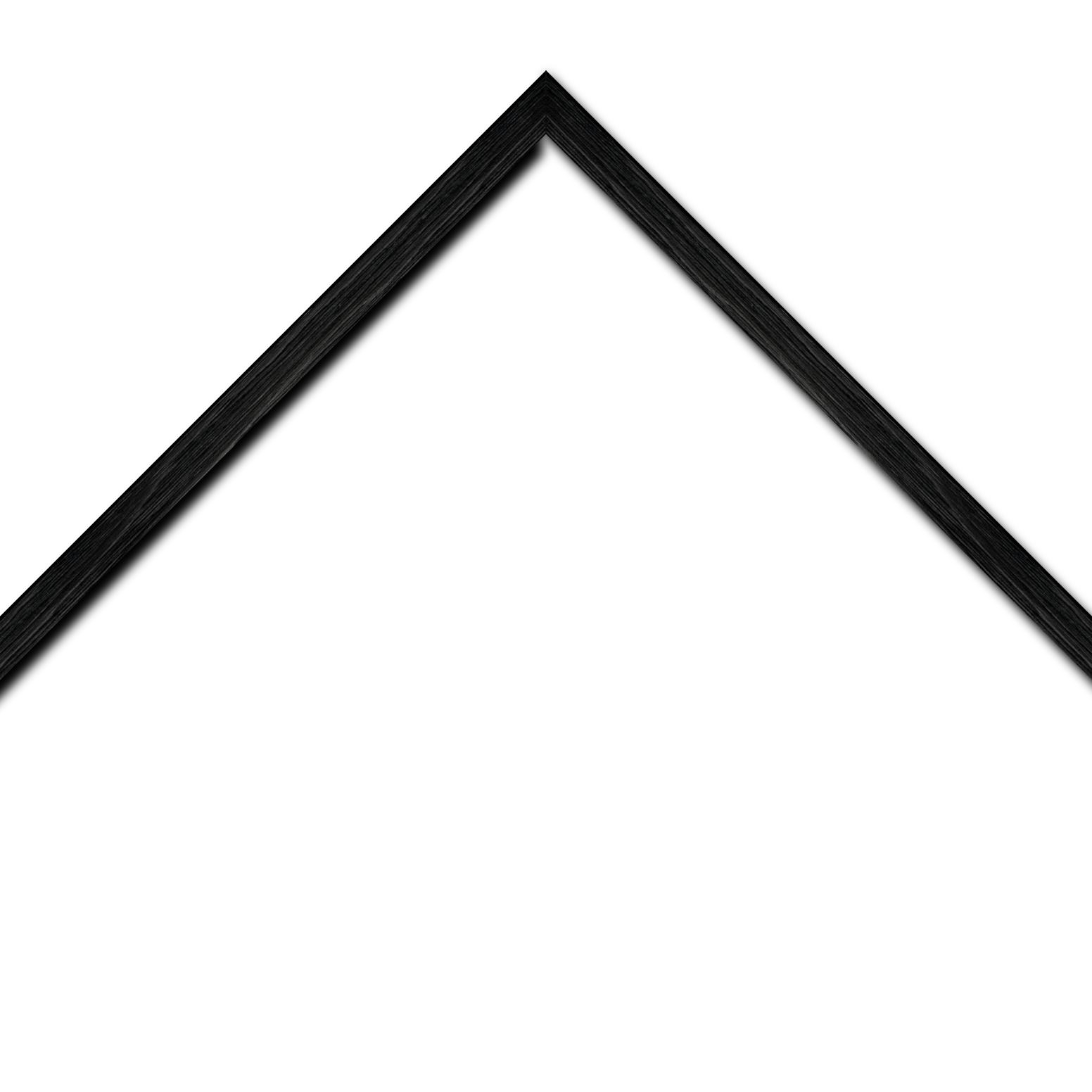 Baguette bois profil plat largeur 1.7cm couleur noir veiné
