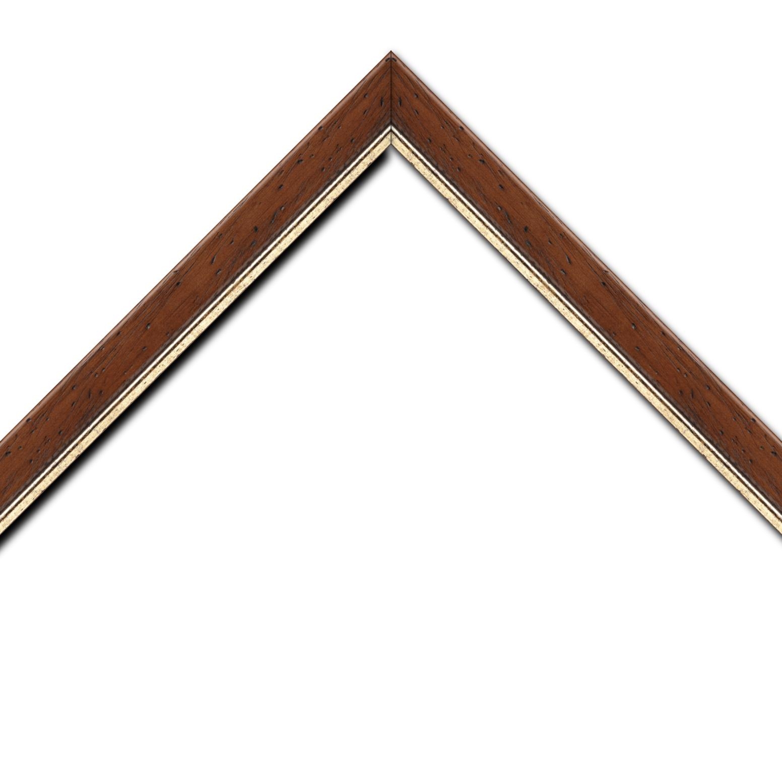 Cadre  bois marron tons bois — 35 x 27