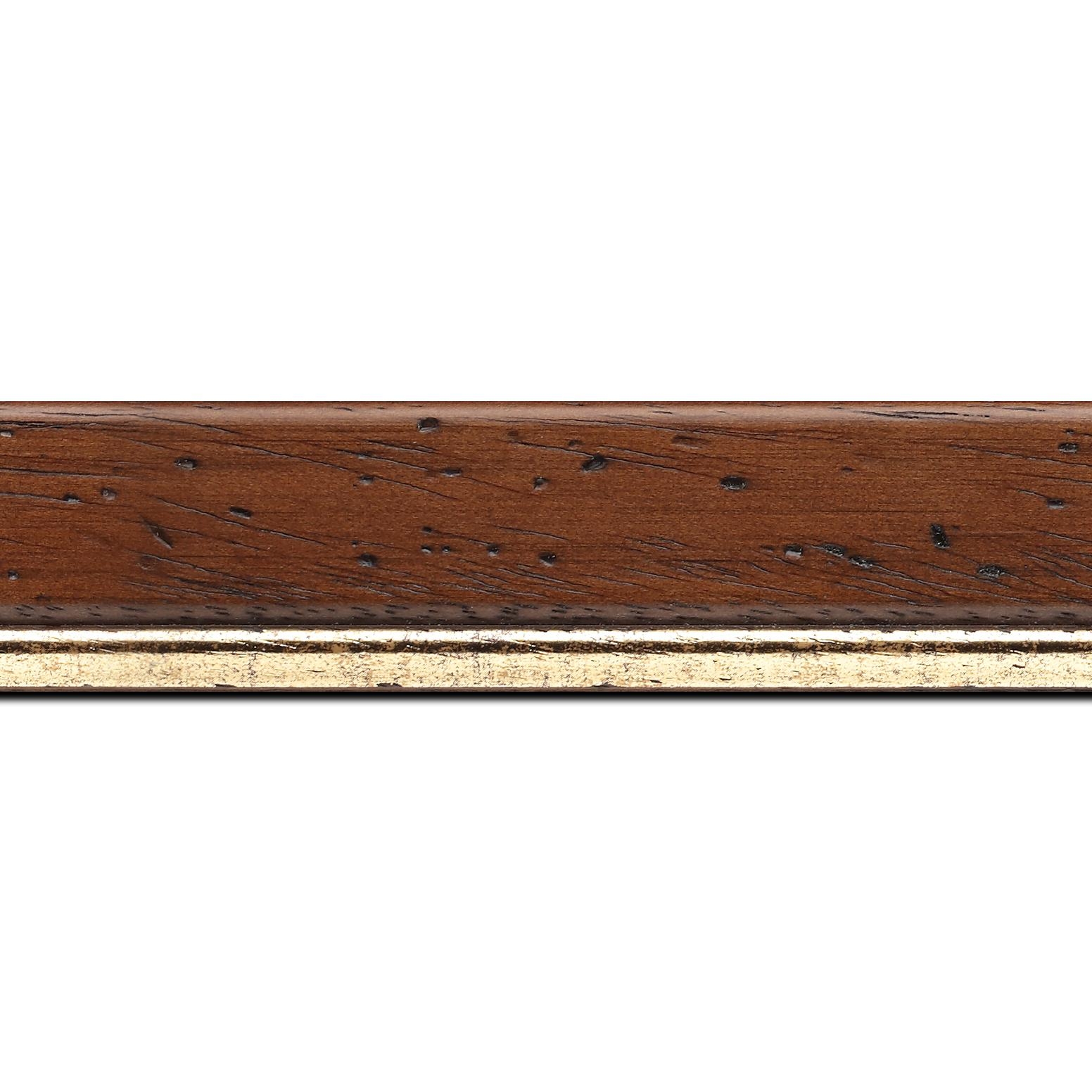 Cadre  bois marron tons bois — 35 x 27