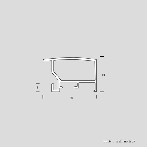 Cadre  aluminium argent — 42 x 59.4