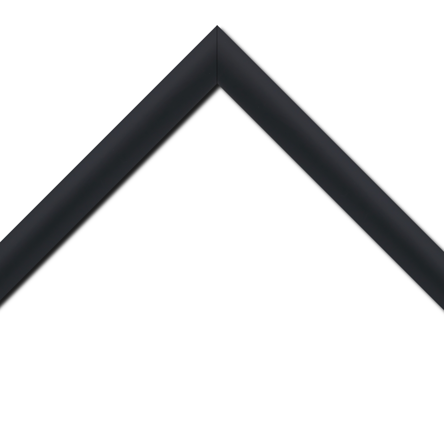 Baguette bois profil arrondi largeur 3.5cm couleur noir mat