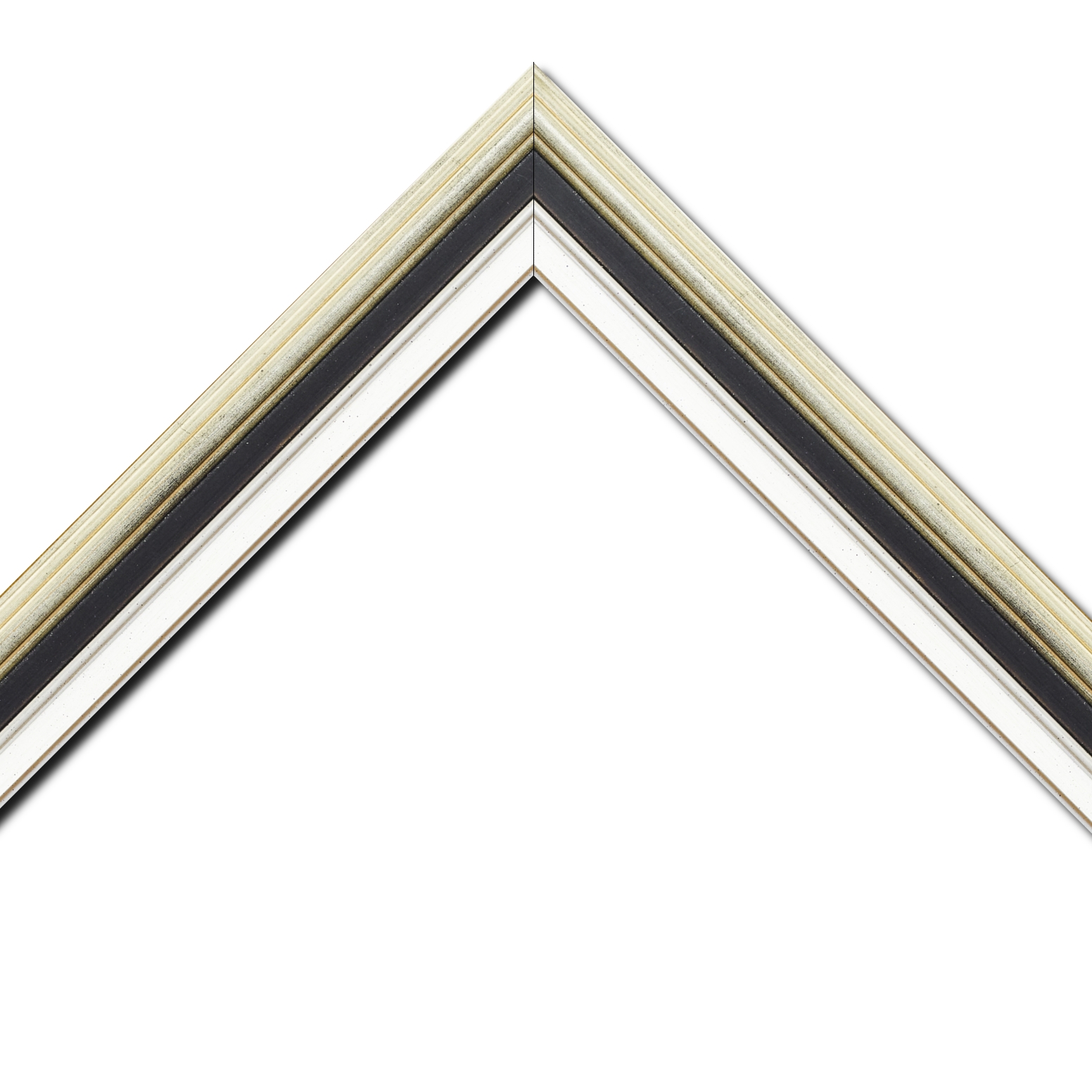 Cadre  bois noir argent — 24 x 30