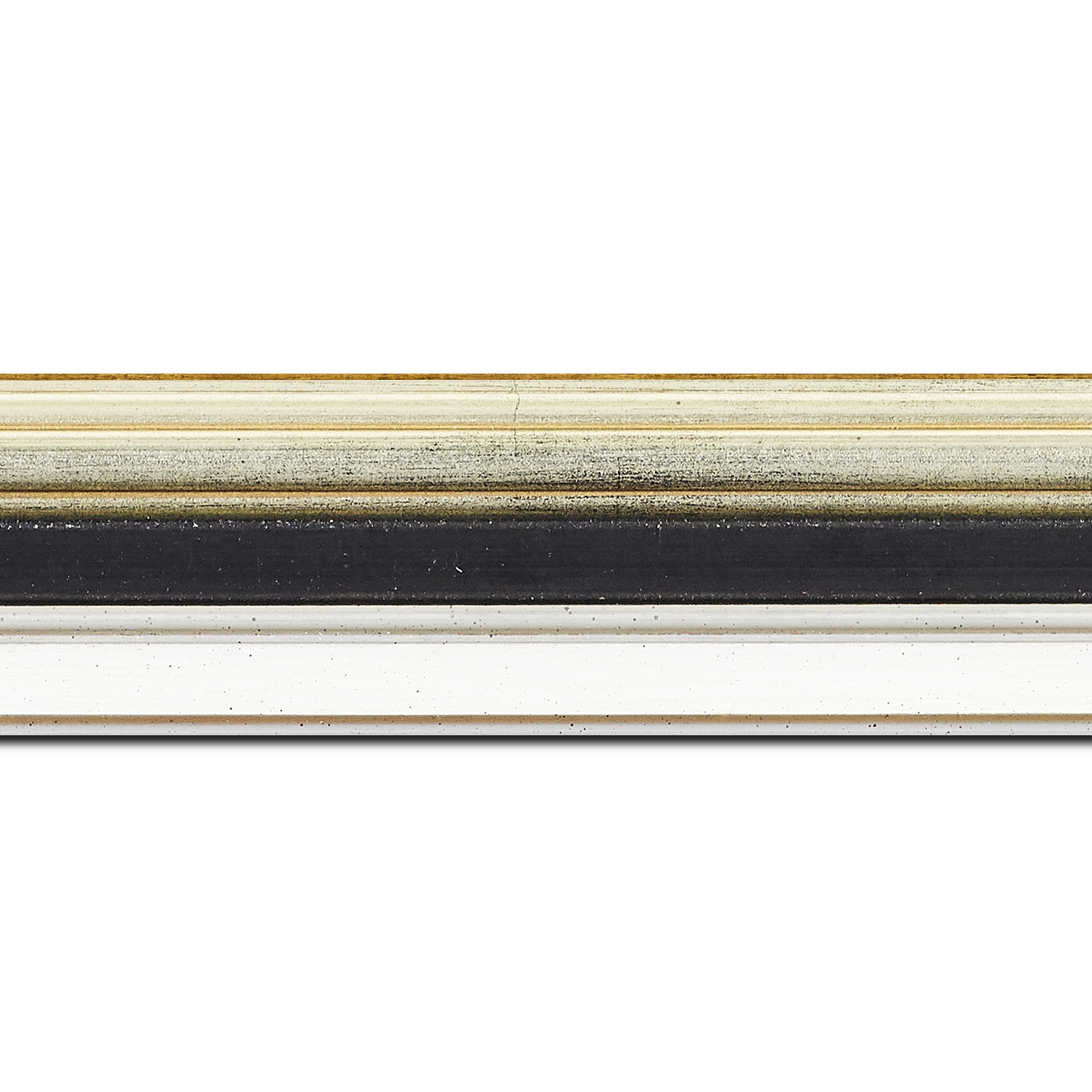 Cadre  pour peinture pour peinture bois argent noir — 29.7 x 42