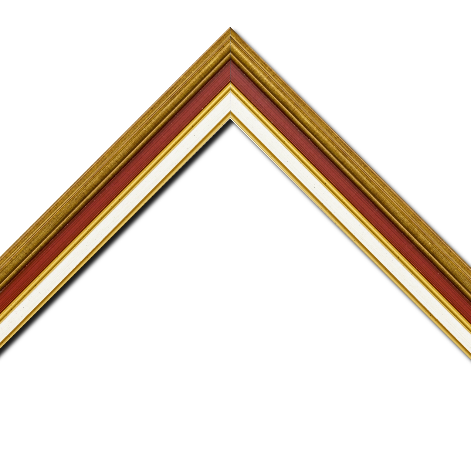 Cadre  bois bordeaux or — 70 x 70