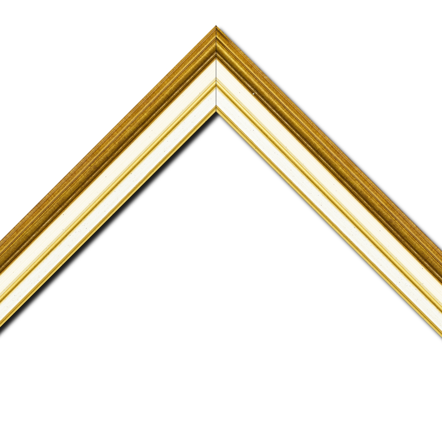 Cadre  bois or creme — 41 x 33