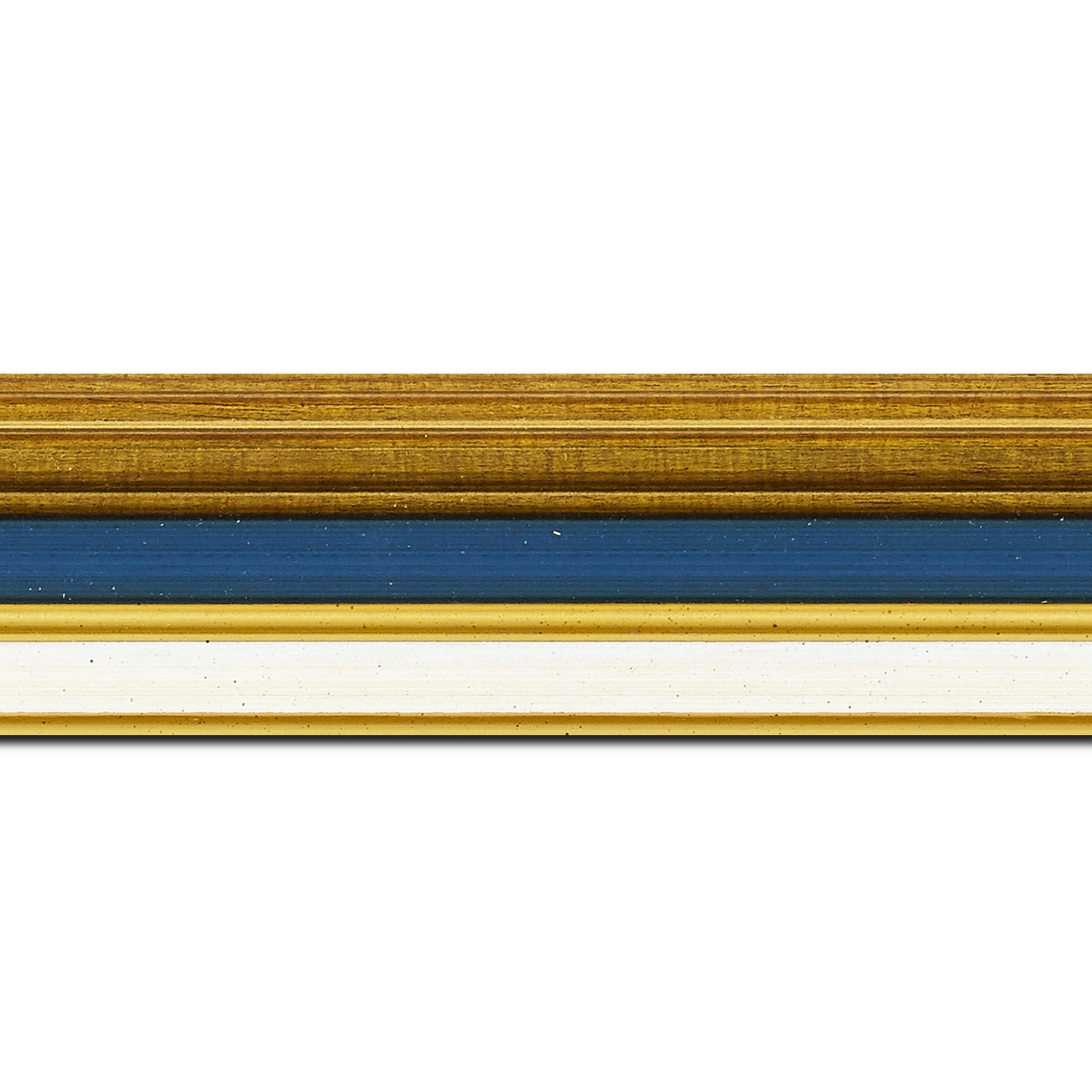 Cadre  bois or bleu — 35 x 24