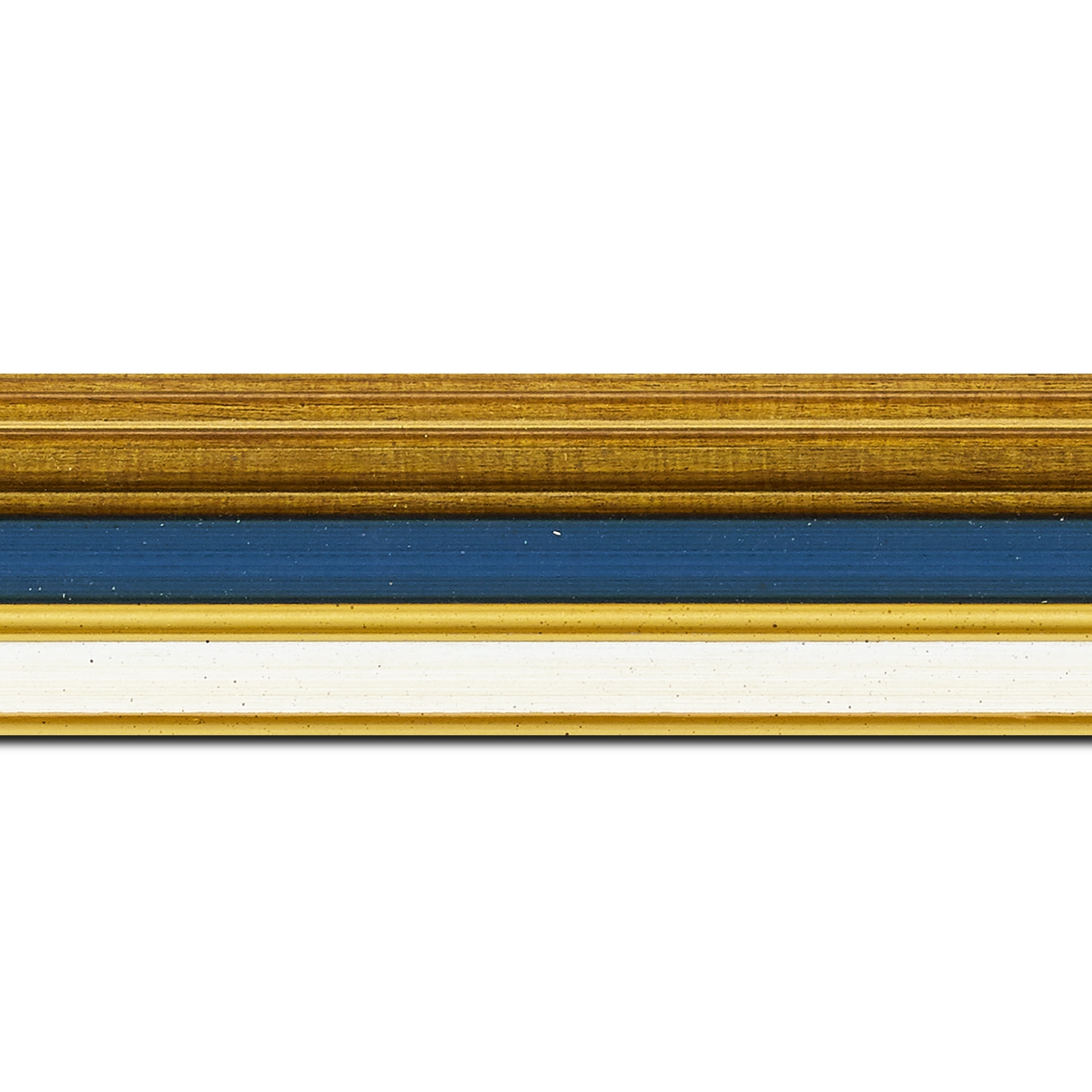 Cadre  bois bleu or — 41 x 33