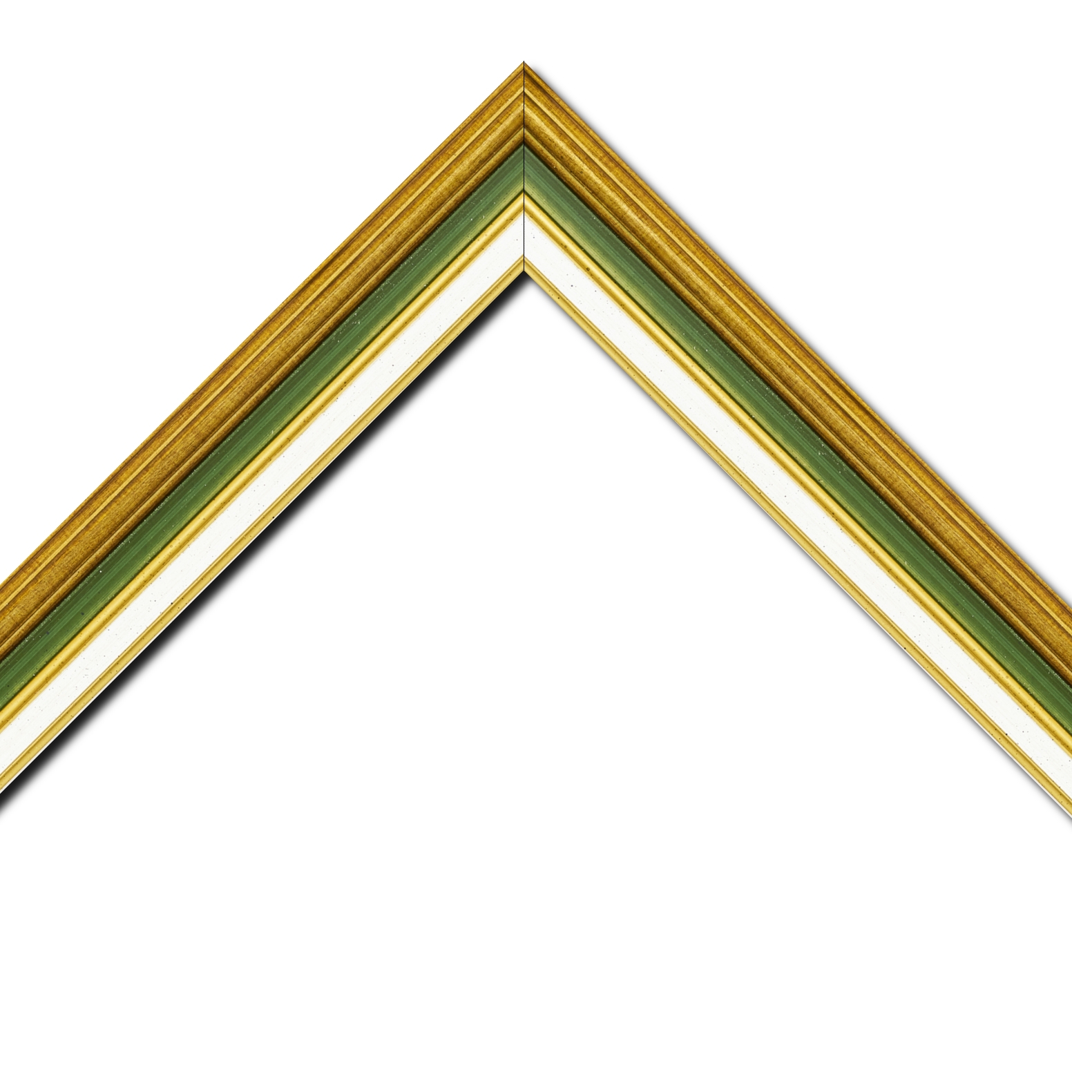 Cadre  bois vert or — 20 x 60