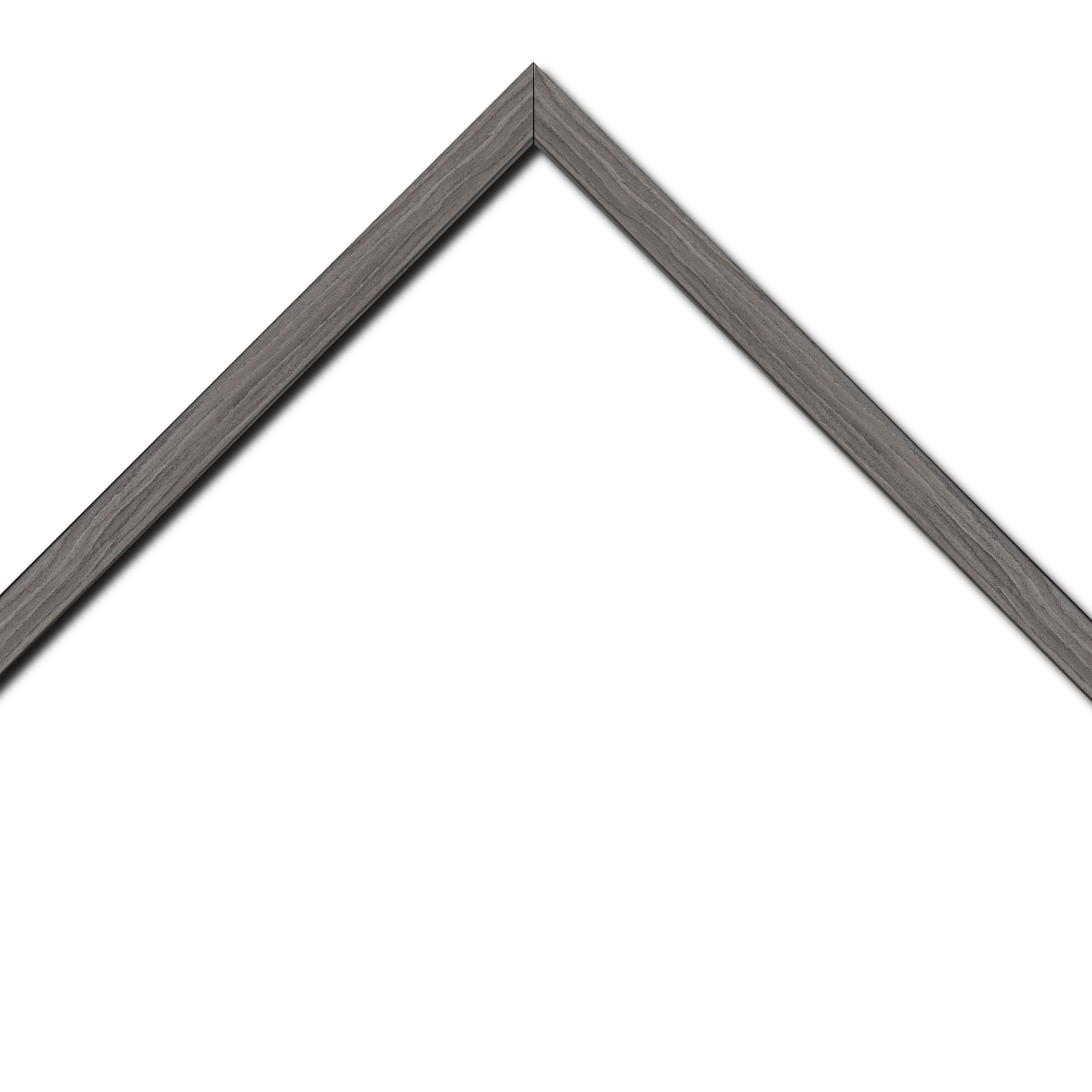 Baguette bois profil plat largeur 2cm décor bois gris