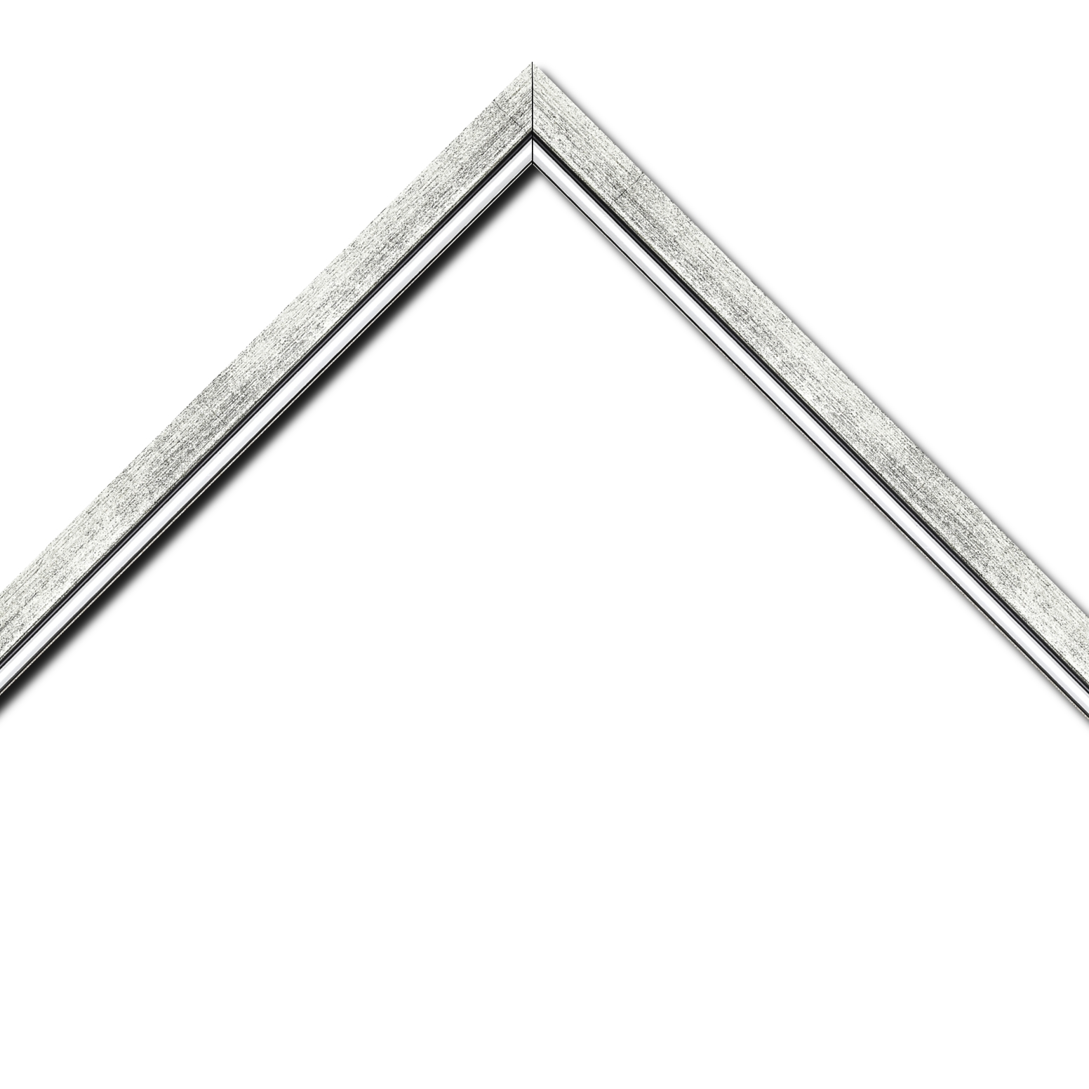 Cadre  bois argent — 41 x 33