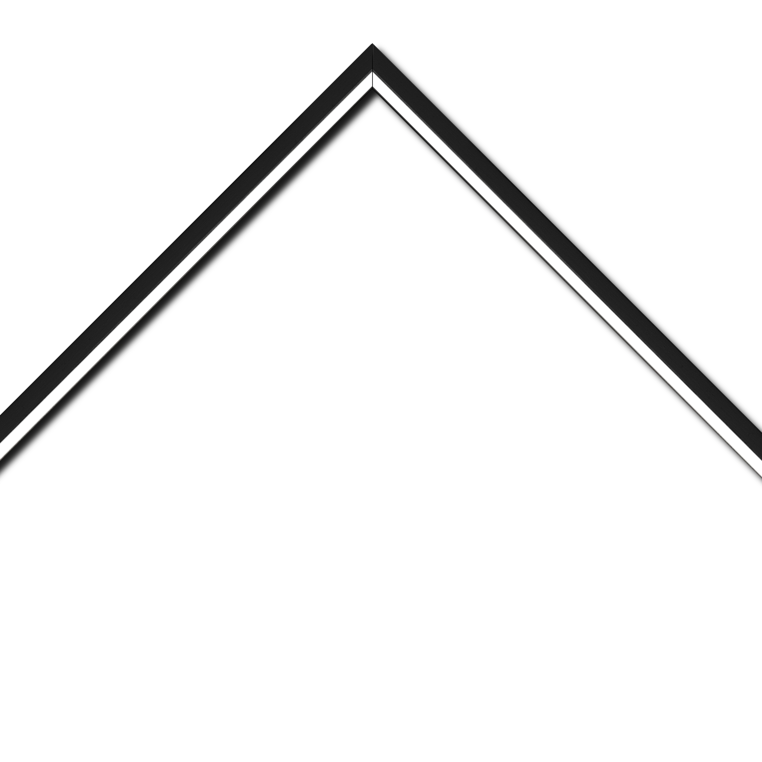 Cadre  bois blanc noir — 41 x 33