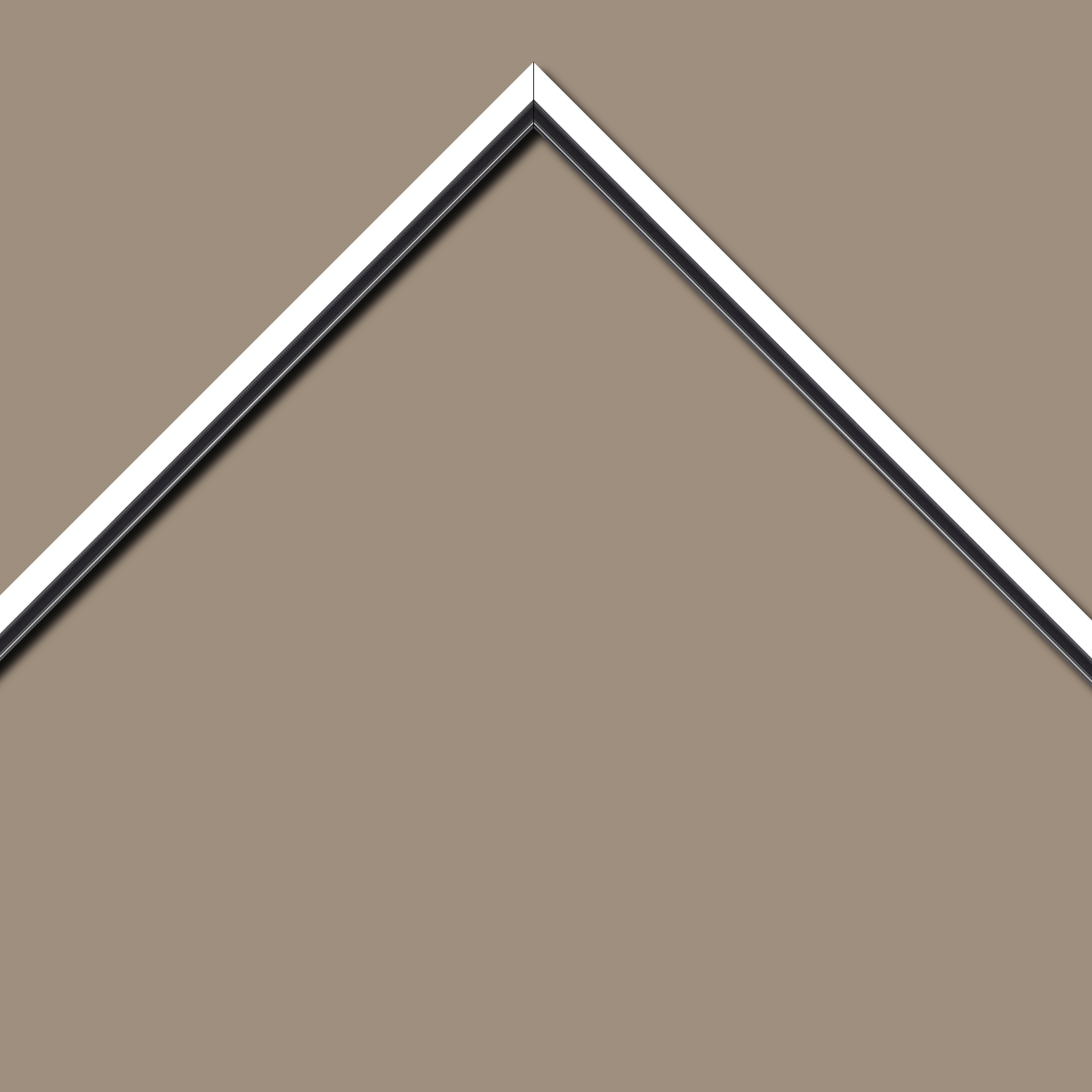 Cadre  bois noir blanc — 34 x 40
