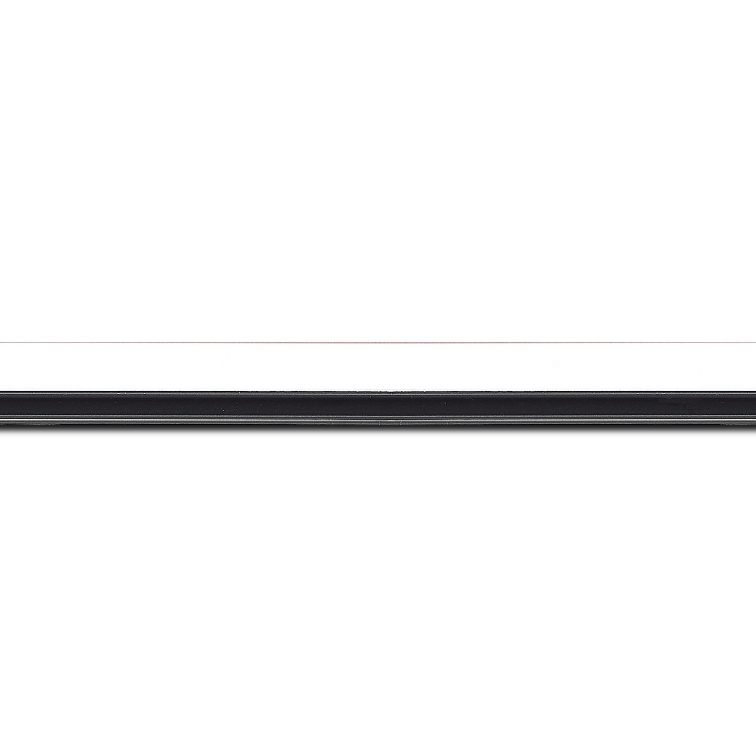 Cadre  bois noir blanc — 34 x 40