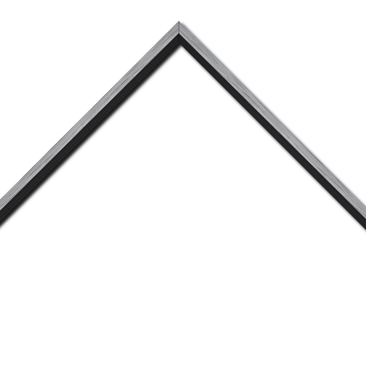 Cadre  bois argent — 28 x 34