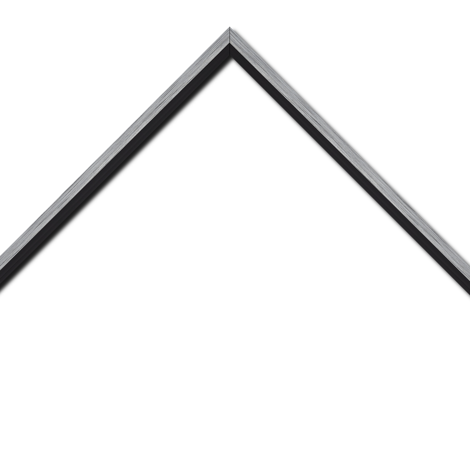 Cadre  bois argent — 20 x 60