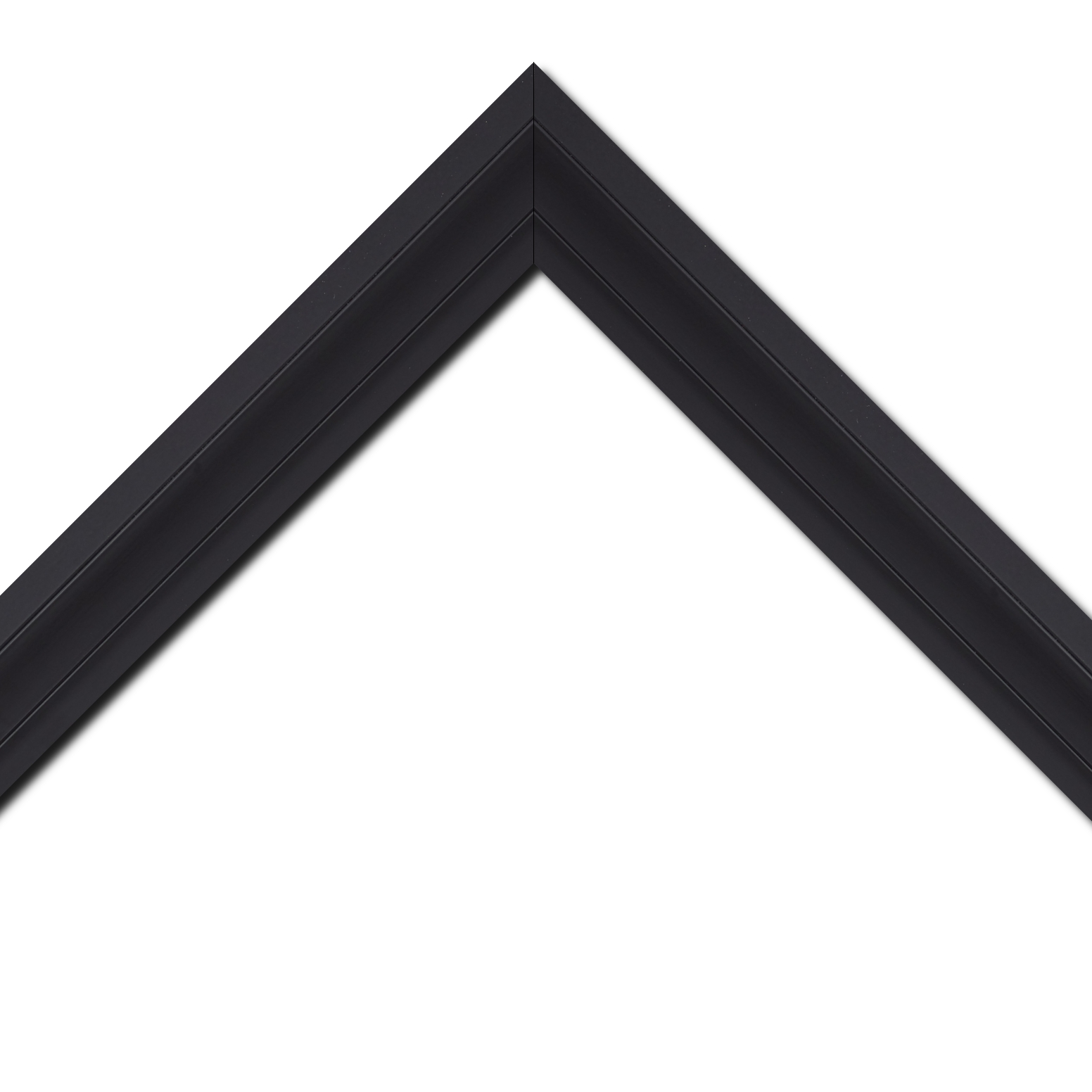 Baguette bois caisse américaine xl profil escalier largeur 4.9cm noir mat (spécialement conçu pour les châssis 3d d'une épaisseur de 3 à 4cm)