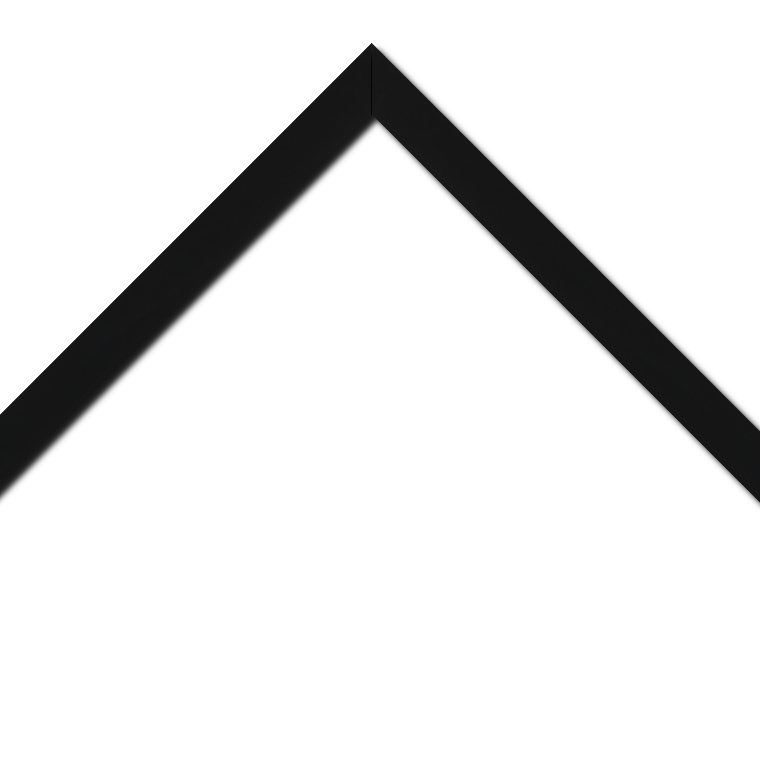 Baguette bois profil plat largeur 2.5cm hauteur 4.8cm couleur noir mat finition pore bouché (hauteur feuillure 4.3cm )
