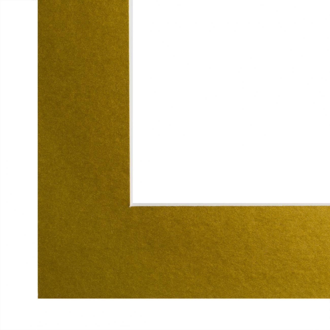 Passe passe-partout or, âme blanche (1,4mm d'épaisseur, ph neutre) - 30x30
