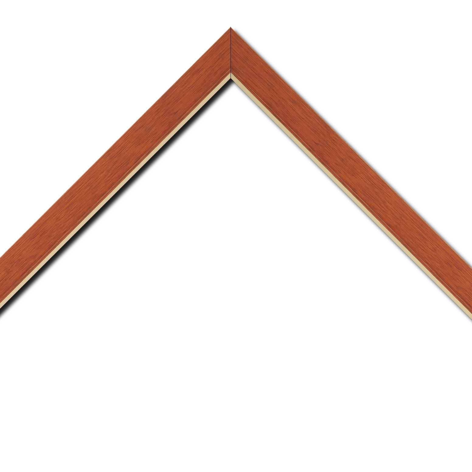 Cadre  bois marron tons bois — 35 x 27