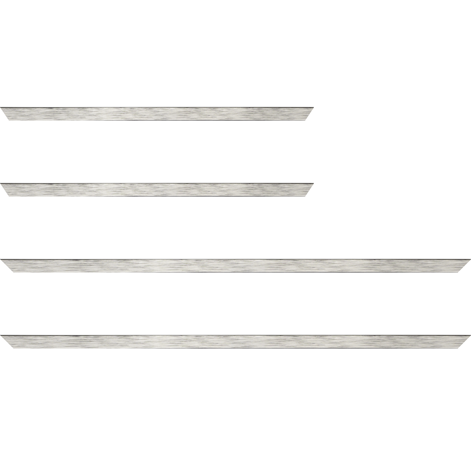 Baguette bois profil plat largeur 1.5cm couleur argent