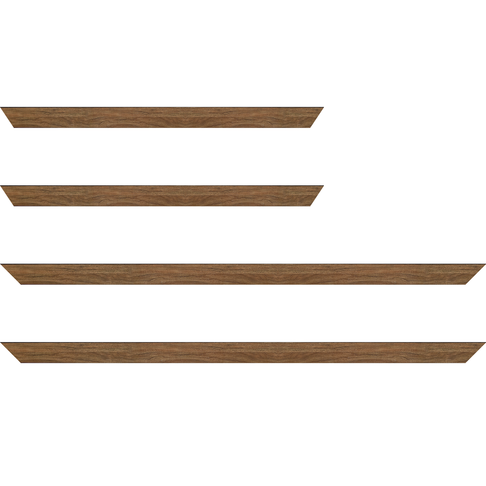 Baguette bois profil plat largeur 2cm décor bois chêne doré - 20x60
