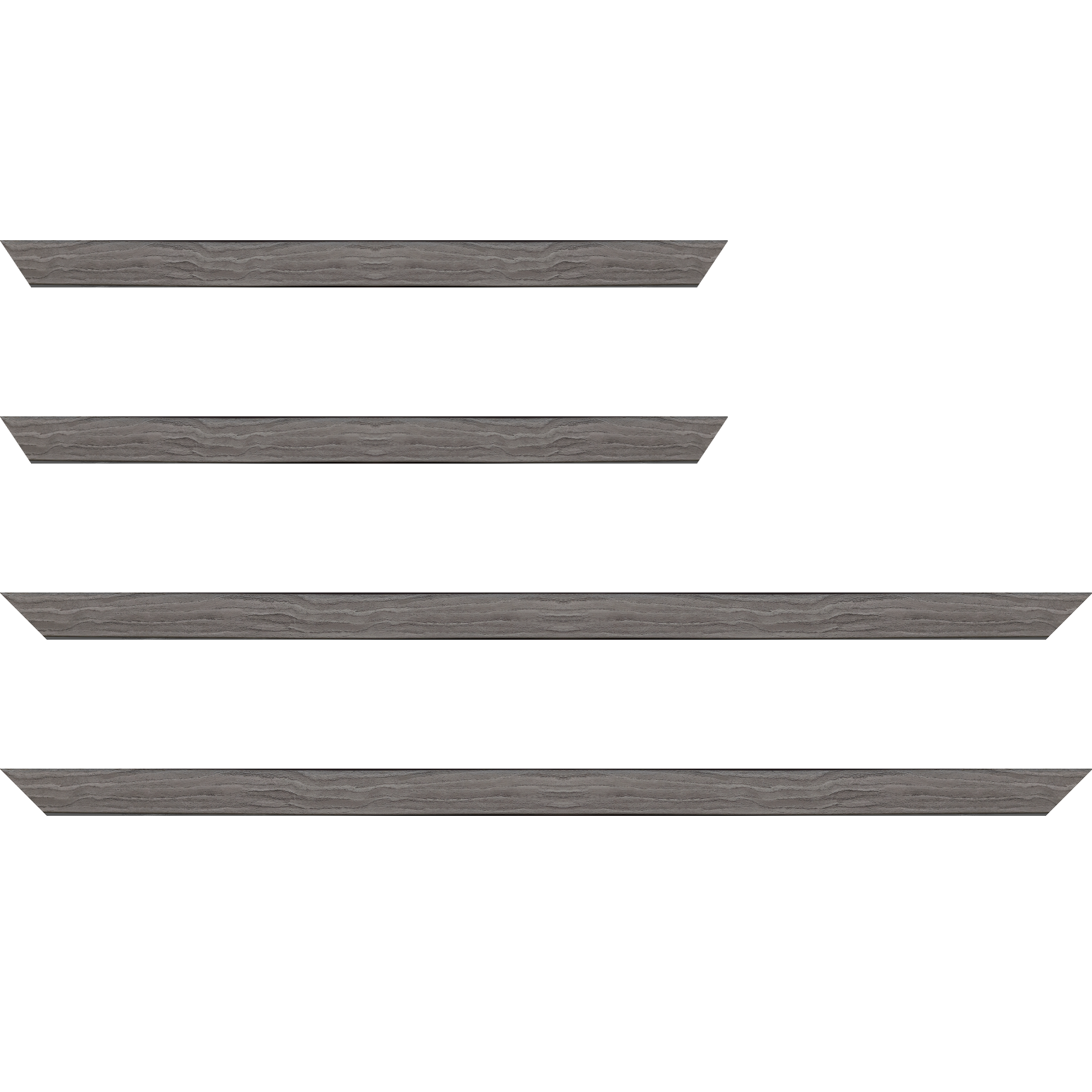 Baguette bois profil plat largeur 2cm décor bois gris - 80x80