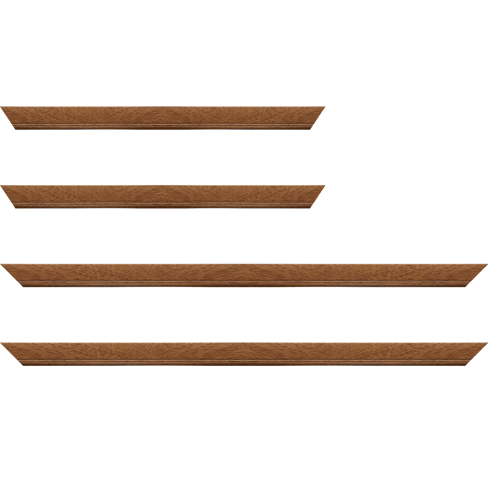 Baguette bois profil plat largeur 2.5cm couleur marron ton bois