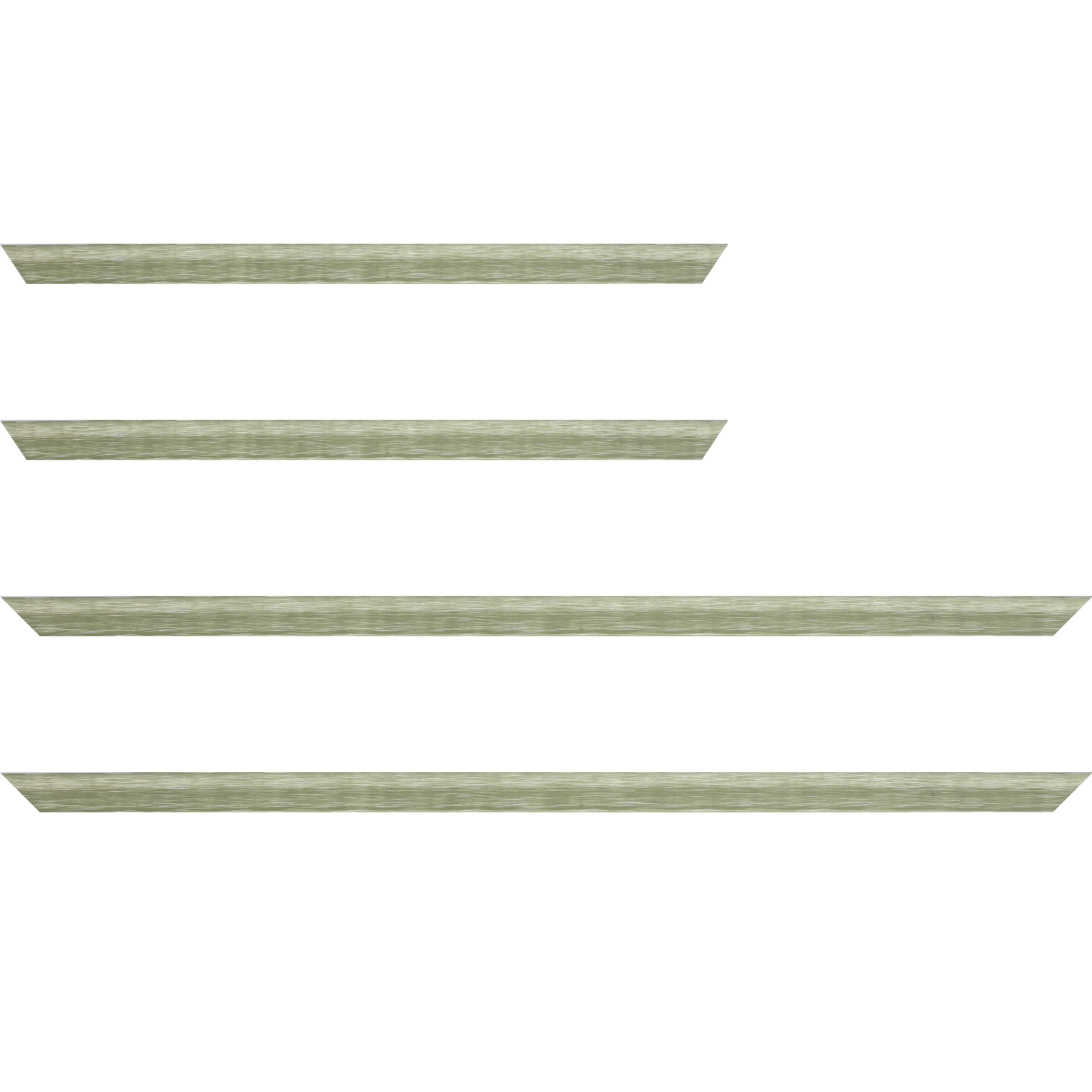 Baguette bois profil incurvé largeur 2.1cm couleur vert amande effet blanchi - 20x60