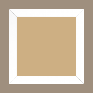 Cadre bois profil plat largeur 2.5cm couleur blanc mat - 59.4x84.1