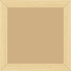 Cadre bois profil plat largeur 2.5cm couleur naturel satiné - 60x90