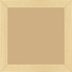 Cadre bois profil plat largeur 2.5cm couleur naturel satiné - 50x65