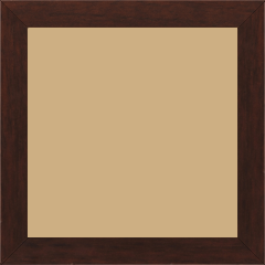 Cadre bois profil plat largeur 2.5cm couleur chocolat satiné - 20x20
