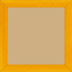 Cadre bois profil plat largeur 2.5cm couleur jaune miel satiné - 20x20