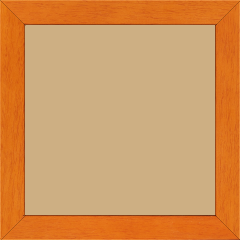 Cadre bois profil plat largeur 2.5cm couleur orange satiné - 70x90