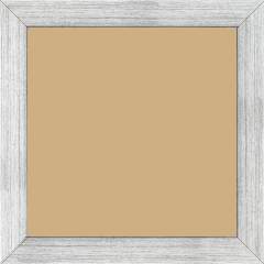 Cadre bois profil plat largeur 2.5cm couleur argent - 40x40