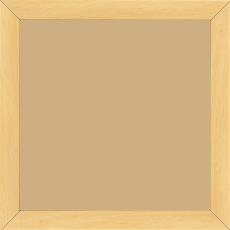 Cadre bois profil plat largeur 2cm hauteur 3.3cm couleur naturel satiné (aussi appelé cache clou) - 18x24