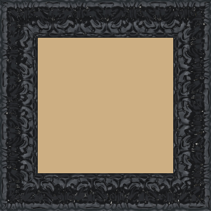 Cadre bois profil incurvé largeur 5.3cm couleur noir laqué style baroque