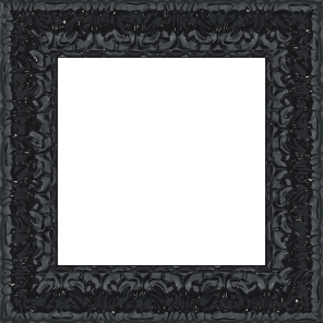 Cadre bois profil incurvé largeur 5.3cm couleur noir laqué style baroque - 92x60