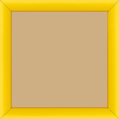 Cadre bois profil méplat largeur 2.3cm couleur jaune laqué - 25x25
