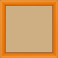 Cadre bois profil méplat largeur 2.3cm couleur orange laqué - 60x90
